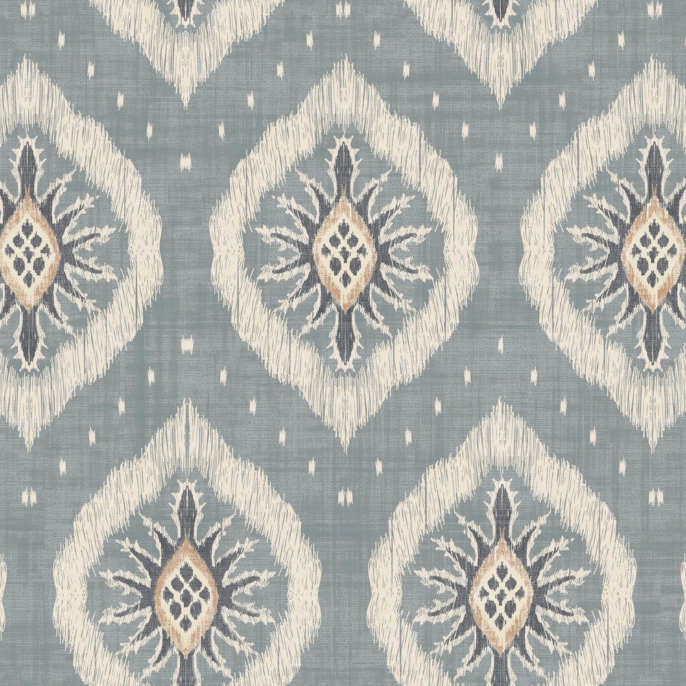 Odina Ikat Wallpaper 100038EH by Esselle Home in Soft Blue